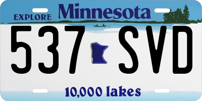 MN license plate 537SVD