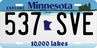 MN license plate 537SVE