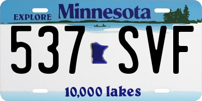 MN license plate 537SVF