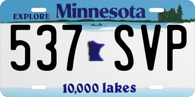 MN license plate 537SVP