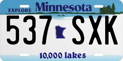 MN license plate 537SXK