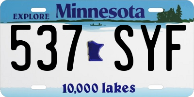 MN license plate 537SYF
