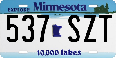 MN license plate 537SZT