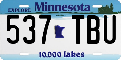 MN license plate 537TBU