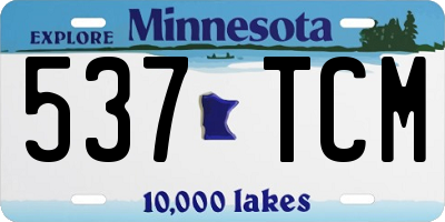 MN license plate 537TCM