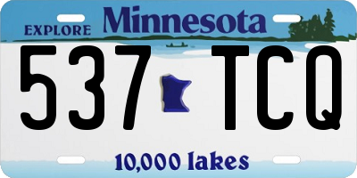 MN license plate 537TCQ