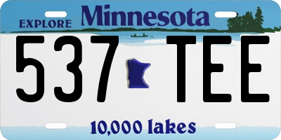 MN license plate 537TEE