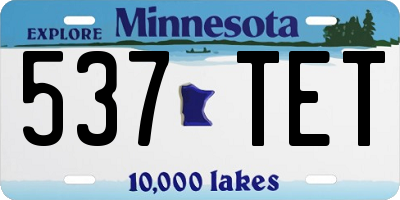 MN license plate 537TET