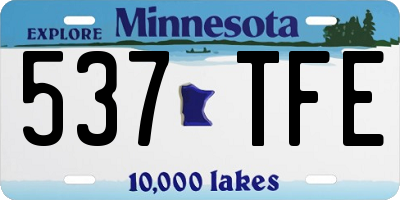 MN license plate 537TFE