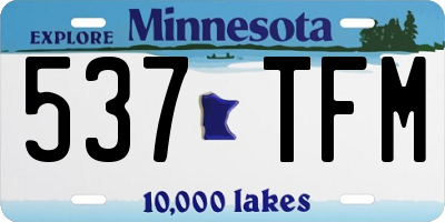 MN license plate 537TFM