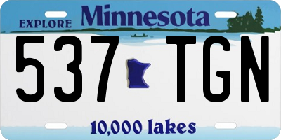 MN license plate 537TGN