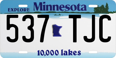 MN license plate 537TJC