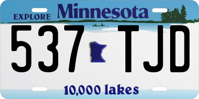 MN license plate 537TJD