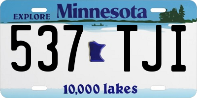 MN license plate 537TJI