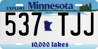MN license plate 537TJJ