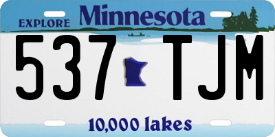 MN license plate 537TJM