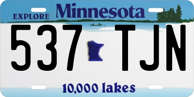 MN license plate 537TJN