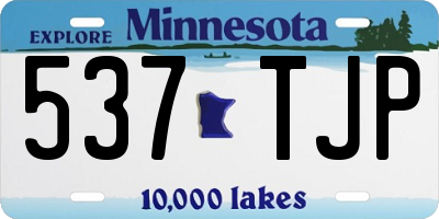 MN license plate 537TJP