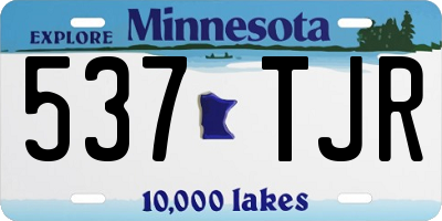 MN license plate 537TJR