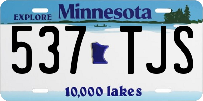 MN license plate 537TJS