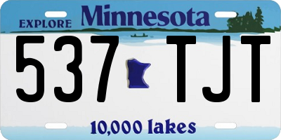 MN license plate 537TJT