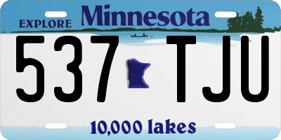 MN license plate 537TJU