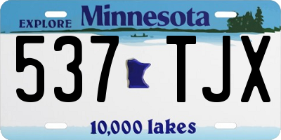 MN license plate 537TJX