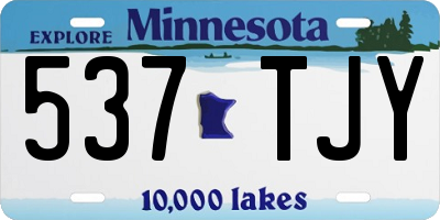 MN license plate 537TJY