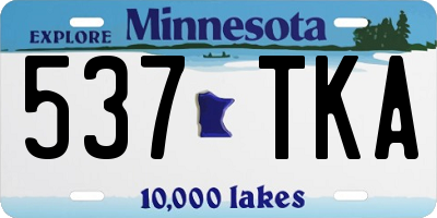 MN license plate 537TKA