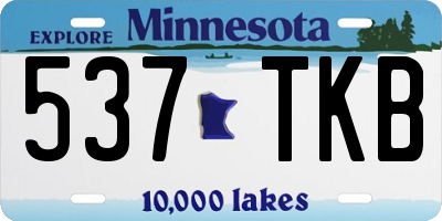 MN license plate 537TKB