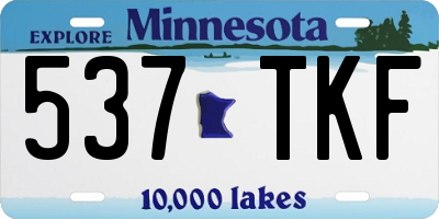 MN license plate 537TKF