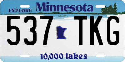 MN license plate 537TKG