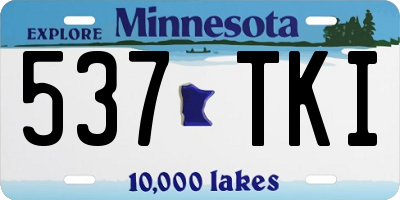 MN license plate 537TKI