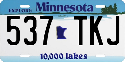 MN license plate 537TKJ