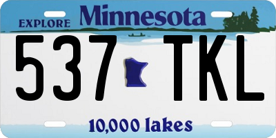MN license plate 537TKL