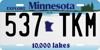 MN license plate 537TKM