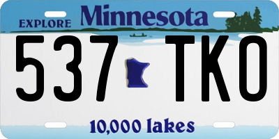 MN license plate 537TKO