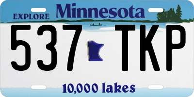 MN license plate 537TKP