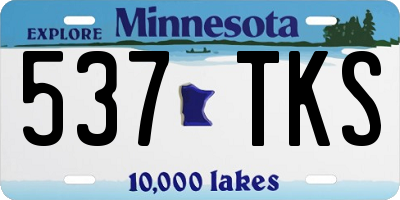 MN license plate 537TKS