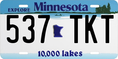 MN license plate 537TKT