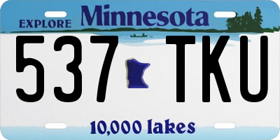 MN license plate 537TKU