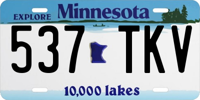 MN license plate 537TKV