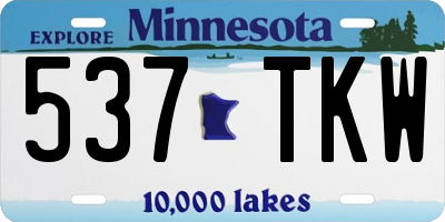 MN license plate 537TKW