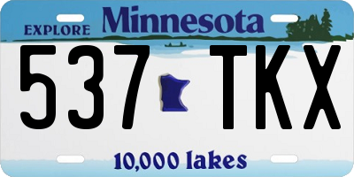 MN license plate 537TKX