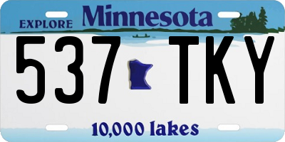 MN license plate 537TKY