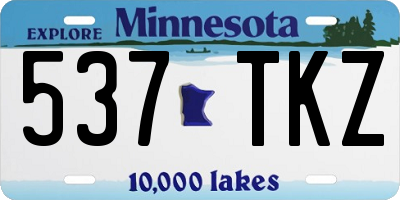 MN license plate 537TKZ