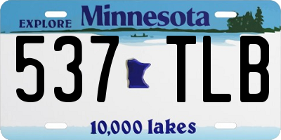 MN license plate 537TLB