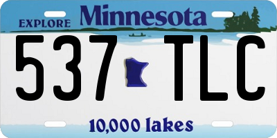 MN license plate 537TLC