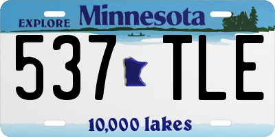 MN license plate 537TLE