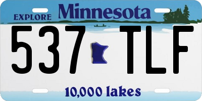 MN license plate 537TLF